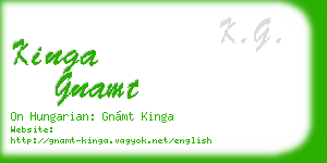 kinga gnamt business card